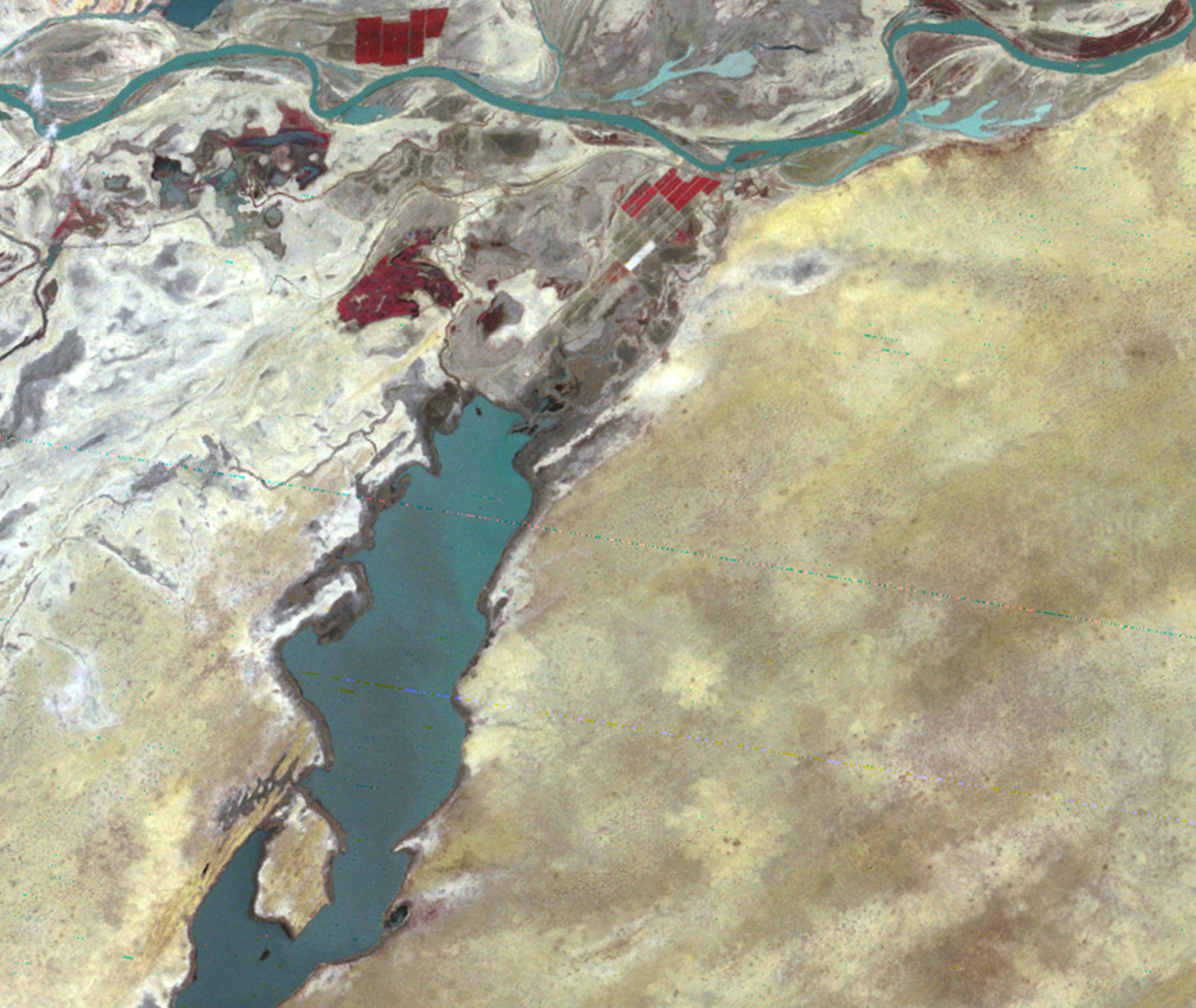 Sept. 30, 1972, Landsat 1 (path/row 220/49) — Irrigated fields near Rosso, Mauritania