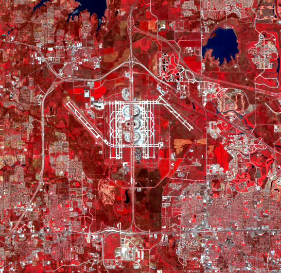Mar. 22, 1989, Landsat 5 (path/row 27/37) — Dallas-Fort Worth International Airport