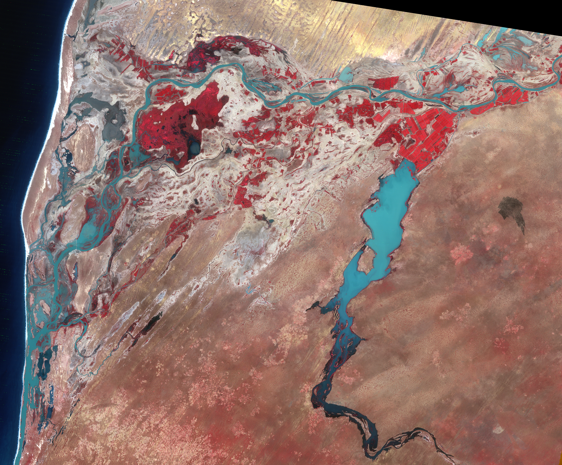 Oct. 15, 1989, Landsat 5 (path/row 205/49) — Rosso, Mauritania