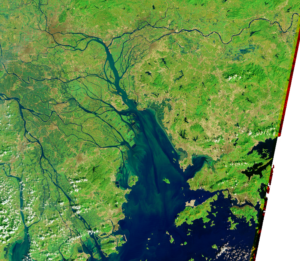 Nov. 9, 1994, Landsat 5 (path/row 122/44) — Pearl River Delta, China