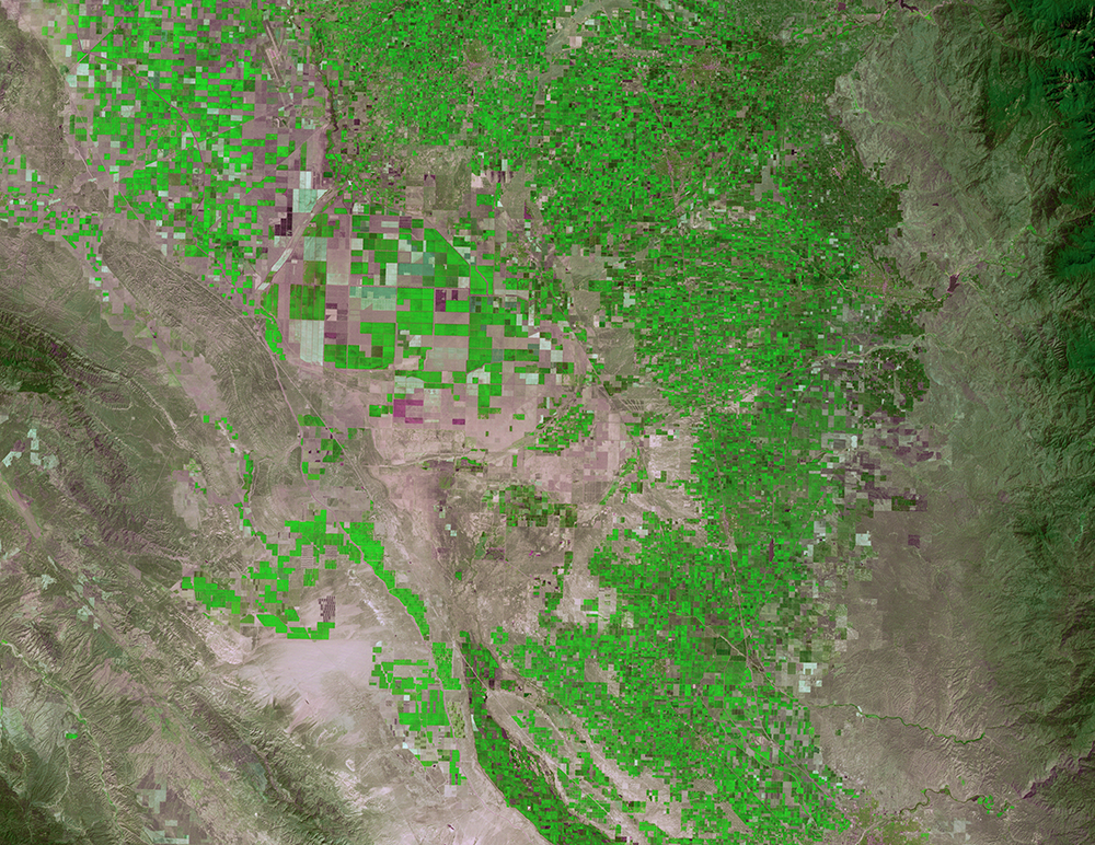 Aug. 11, 1972, Landsat 1 (path/row 45/35) — San Joaquin Valley, California, USA