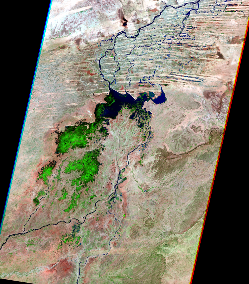 Nov. 10, 1984, Landsat 5 (path/row 197/49,50) — Annual change on the Niger River Inland Delta, Mali