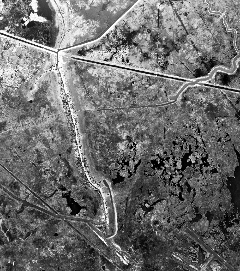 Feb. 5, 1963, aerial photo — Isle de Jean Charles, Louisiana, USA