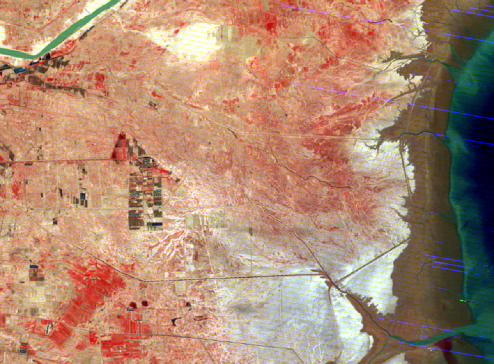 June 2, 1976, Landsat 2 (path/row 130/34) — Dongying, China
