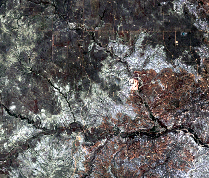 June 29, 1984, Landsat 5 (path/row 34/30) — North Antelope Rochelle Complex Mines, Wyoming, USA