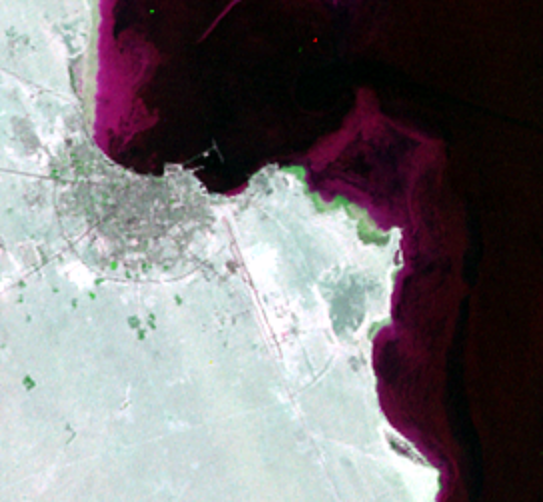 Sep. 3, 1972, Landsat 1 (path/row 175/42) — Hamad International Airport, Doha, Qatar