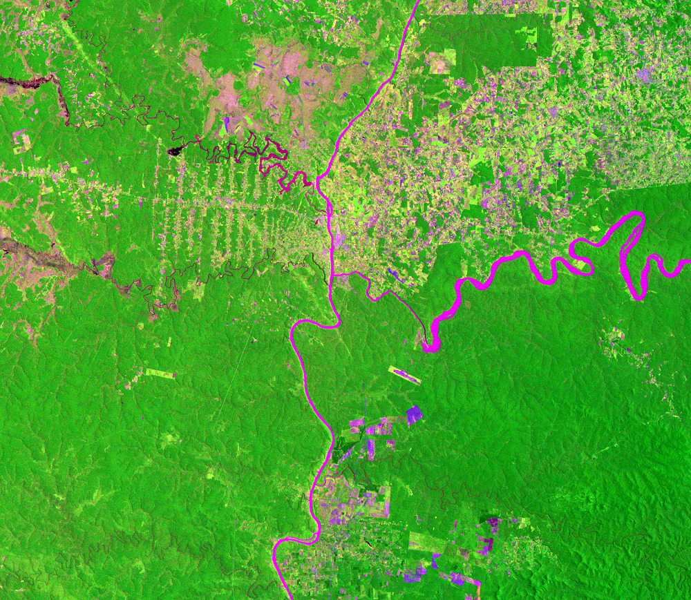 Feb. 23, 1973, Landsat 1 (path/row 240/78) — Iguazú, South America