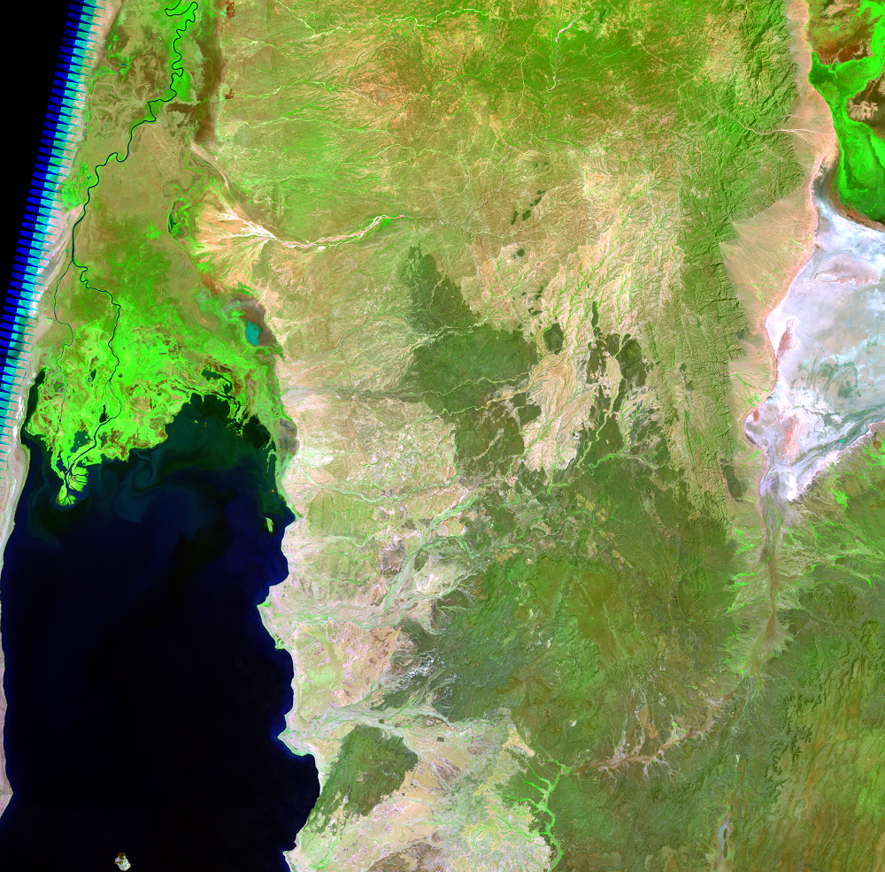 Feb. 4, 2003, Landsat 7 (path/row 169/57)—Lake Turkana, Kenya and Ethiopia