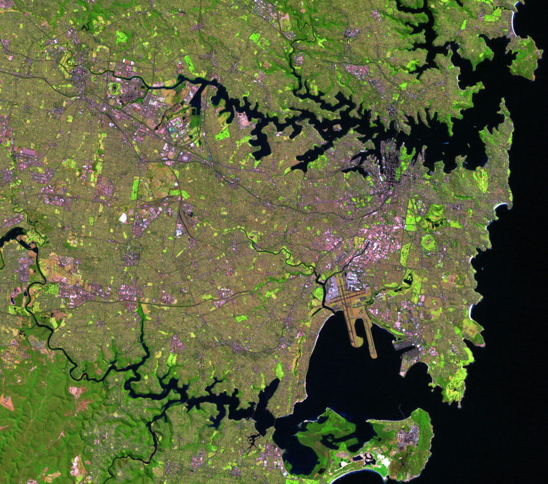 Sept. 12, 2002, Landsat 7 (path/row 89/84) — harbours of Sydney, Australia