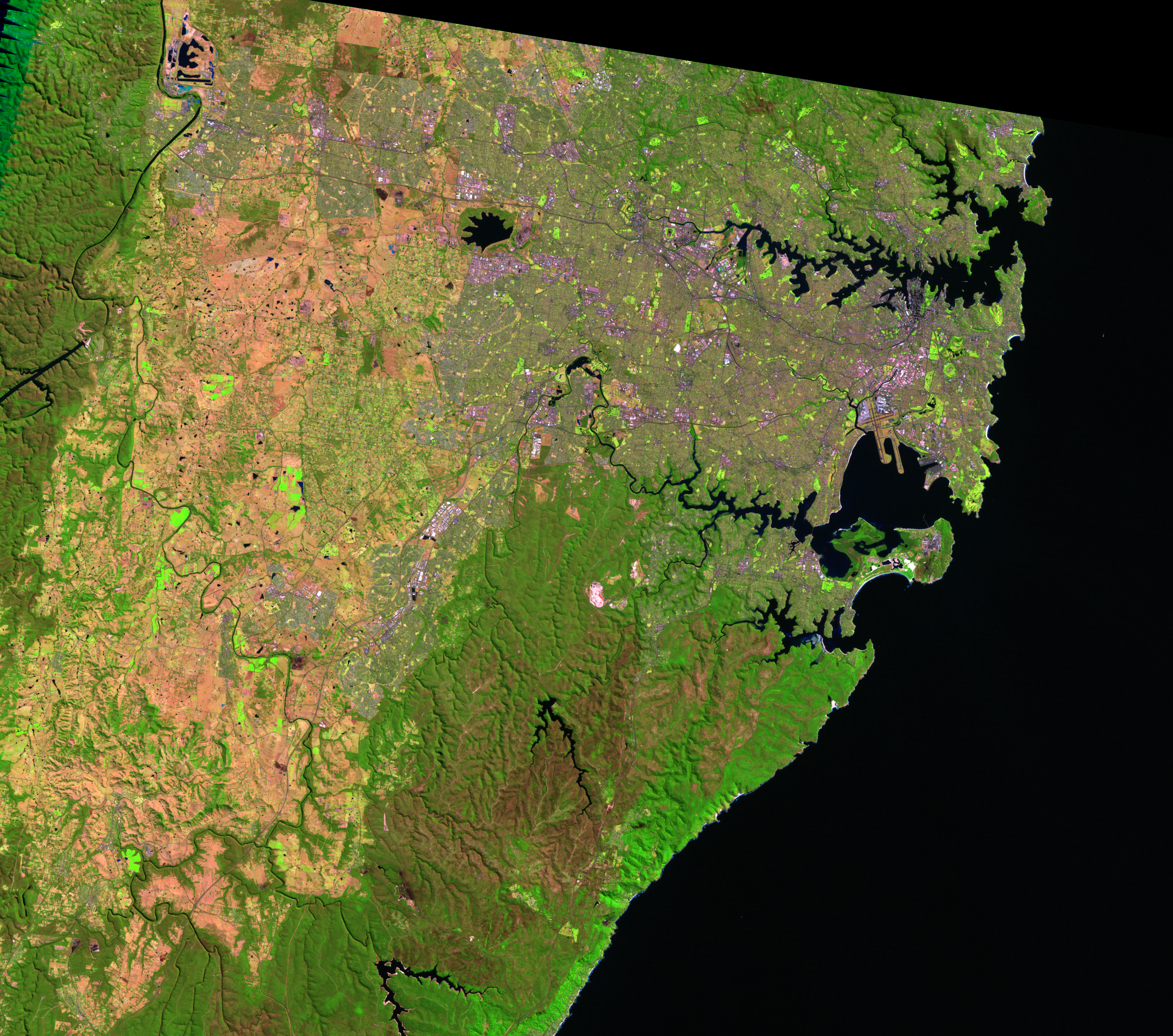 Sept. 12, 2002, Landsat 7 (path/row 89/84) — Sydney, Australia