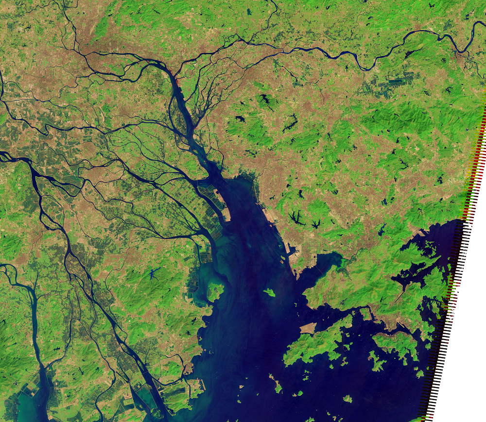 Nov. 2, 2009, Landsat 5 (path/row 122/44) — Pearl River Delta, China