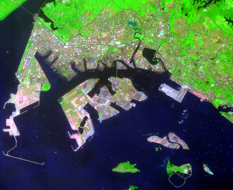 Feb. 8, 2009, Landsat 5 (path/row 125/59) — Jurong, Singapore