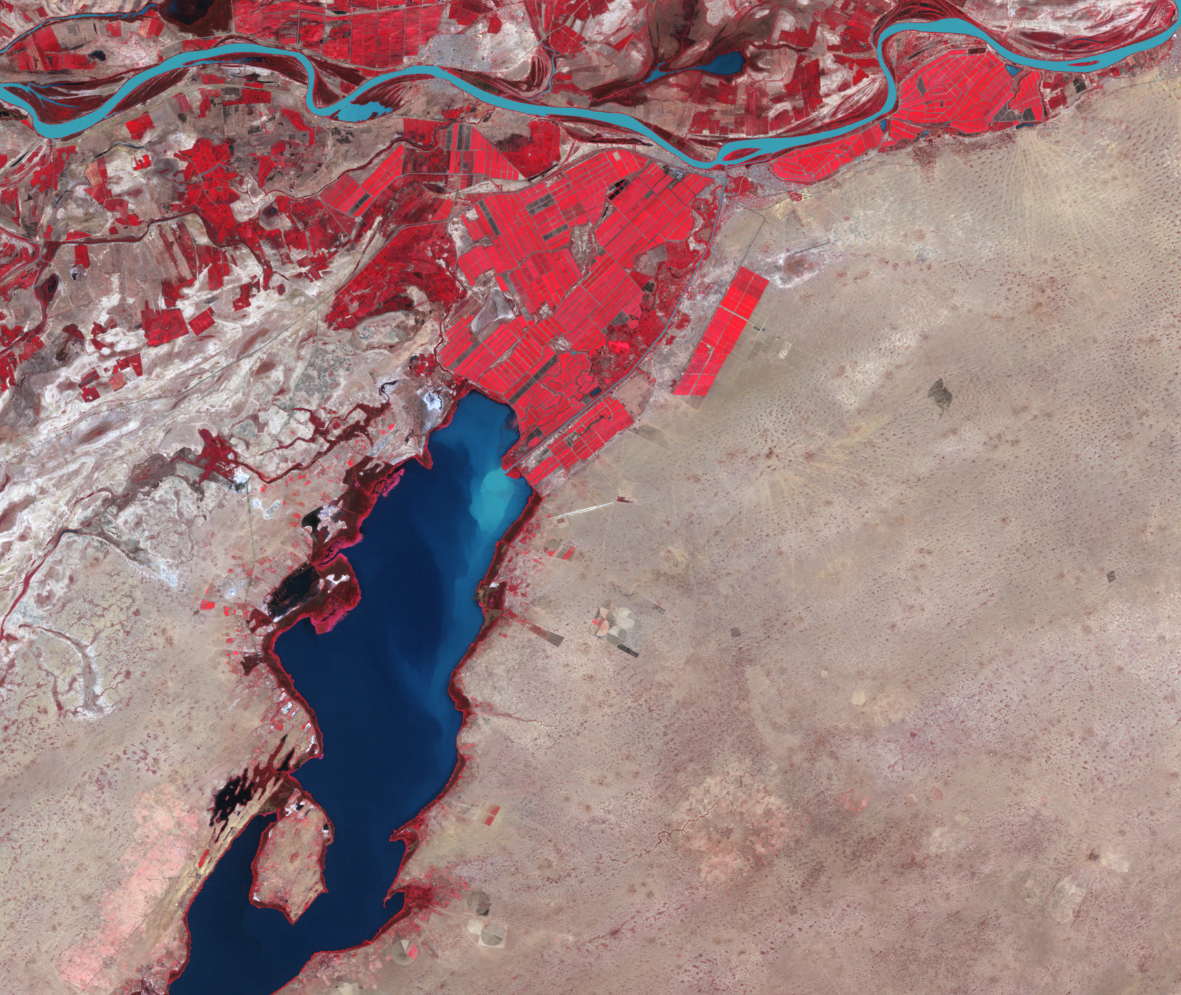 Nov. 13, 2011, Landsat 5 (path/row 205/49) — Irrigated fields near Rosso, Mauritania