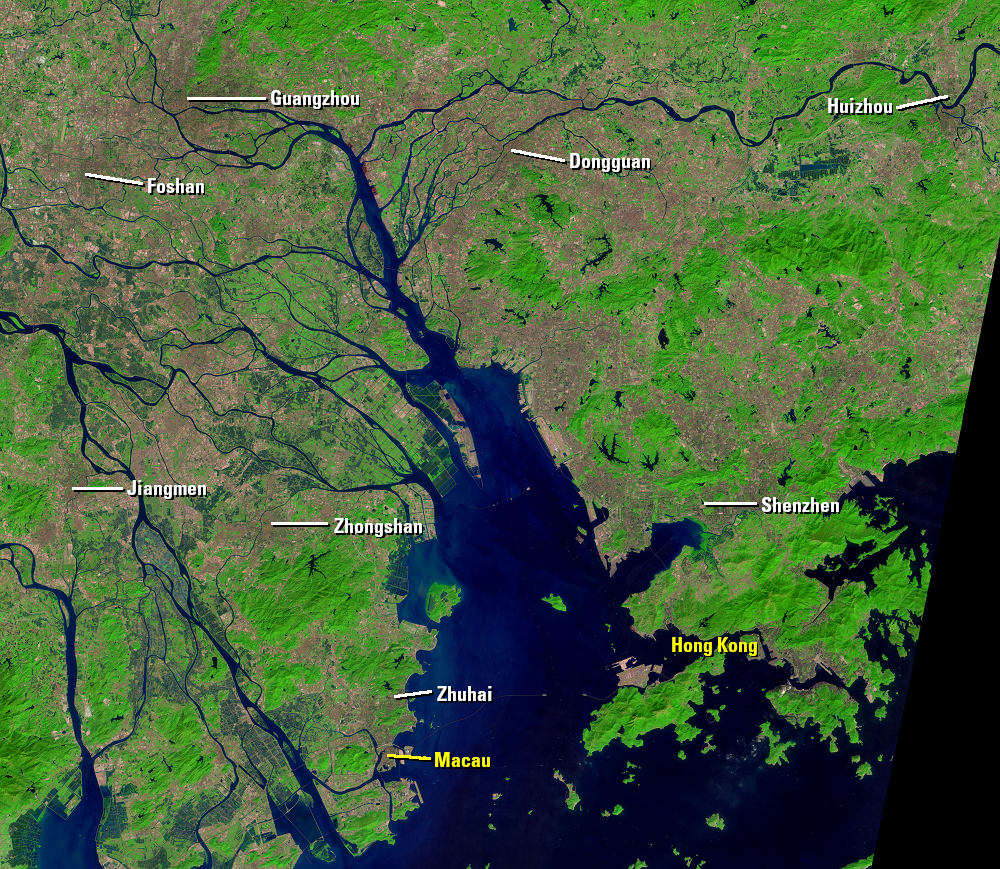 Nov. 14, 2019, Landsat 8 (path/row 122/44) — Pearl River Delta, China