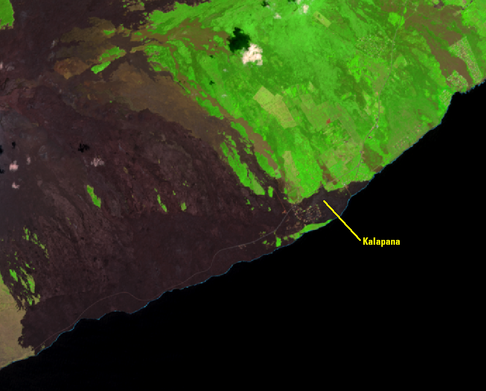 Feb. 26, 2019, Landsat 8 (path/row 62/47) — Kalapana, HI, USA