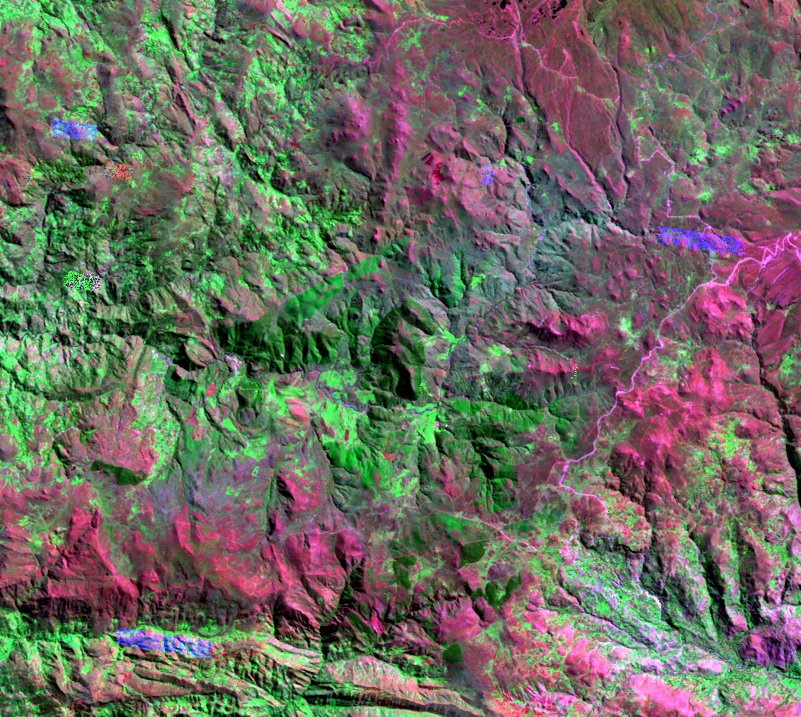June 13, 1995, Landsat 5 (path/row 9/65) — Granja Porcón, Peru