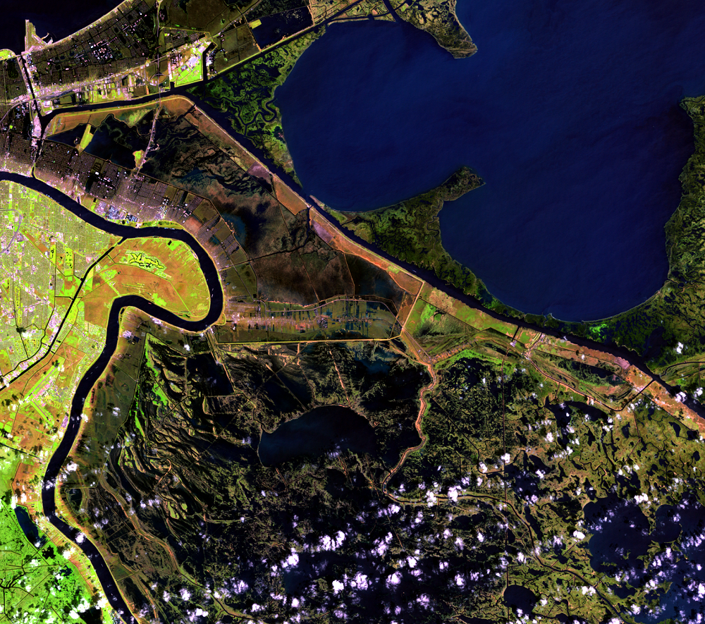 Sep. 7, 2005, Landsat 5 (path/row 22/39) — St. Bernard Parish, New Orleans, Louisiana, USA