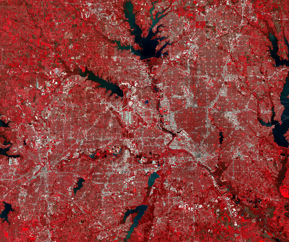 Mar. 16, 2016, Landsat 8 (path/row 27/37) — Dallas/Fort Worth, TX, USA