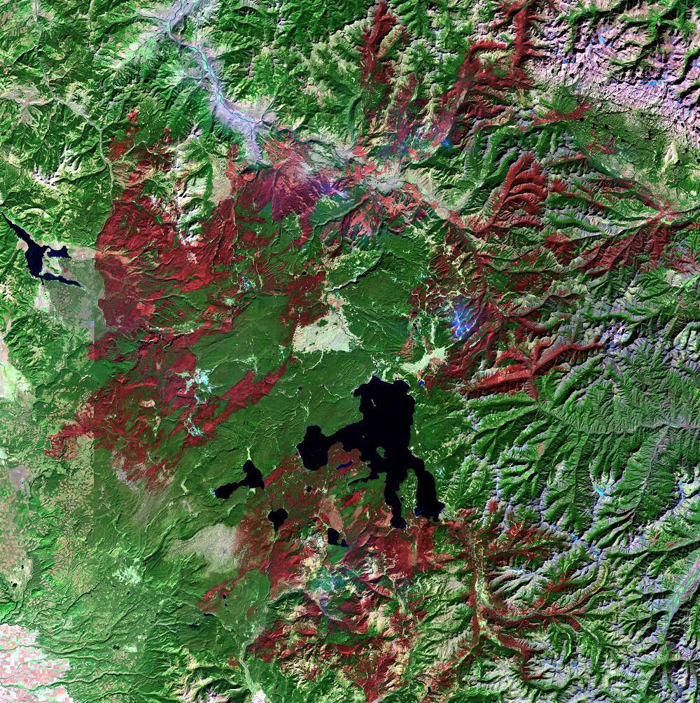 Oct. 10, 1988, Landsat 5 (path/row 38/29) — Yellowstone National Park, USA