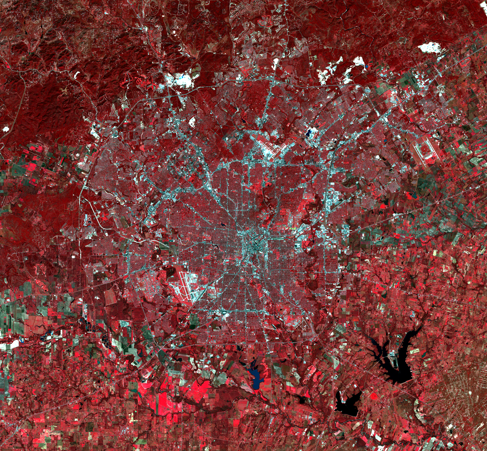 Nov. 13, 2002, Landsat 7, (path/row 27/40) — San Antonio, TX, USA