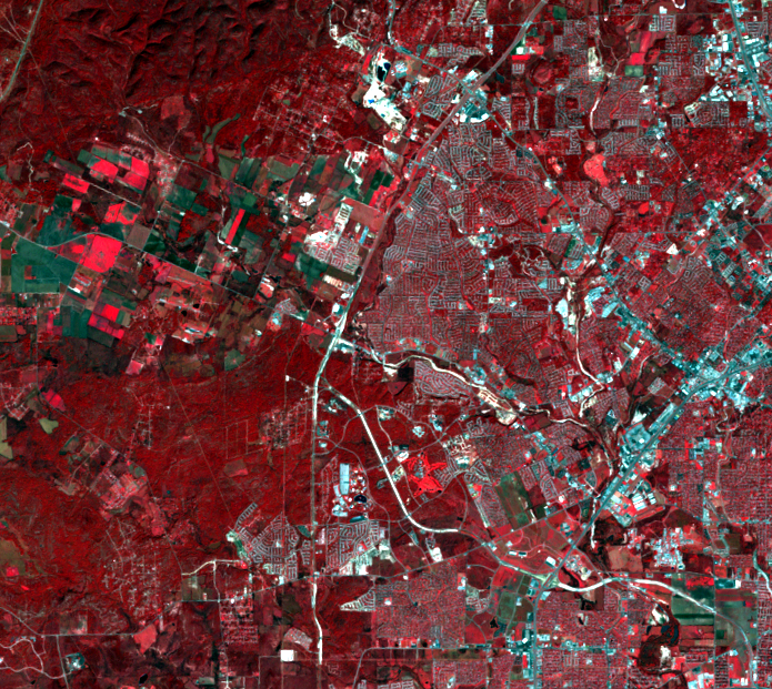 Nov. 13, 2002, Landsat 7, (path/row 27/40) — western San Antonio, TX, USA