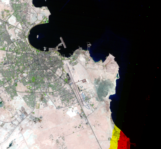 Nov. 2, 1992, Landsat 5 (path/row 163/42) — Hamad International Airport, Doha, Qatar