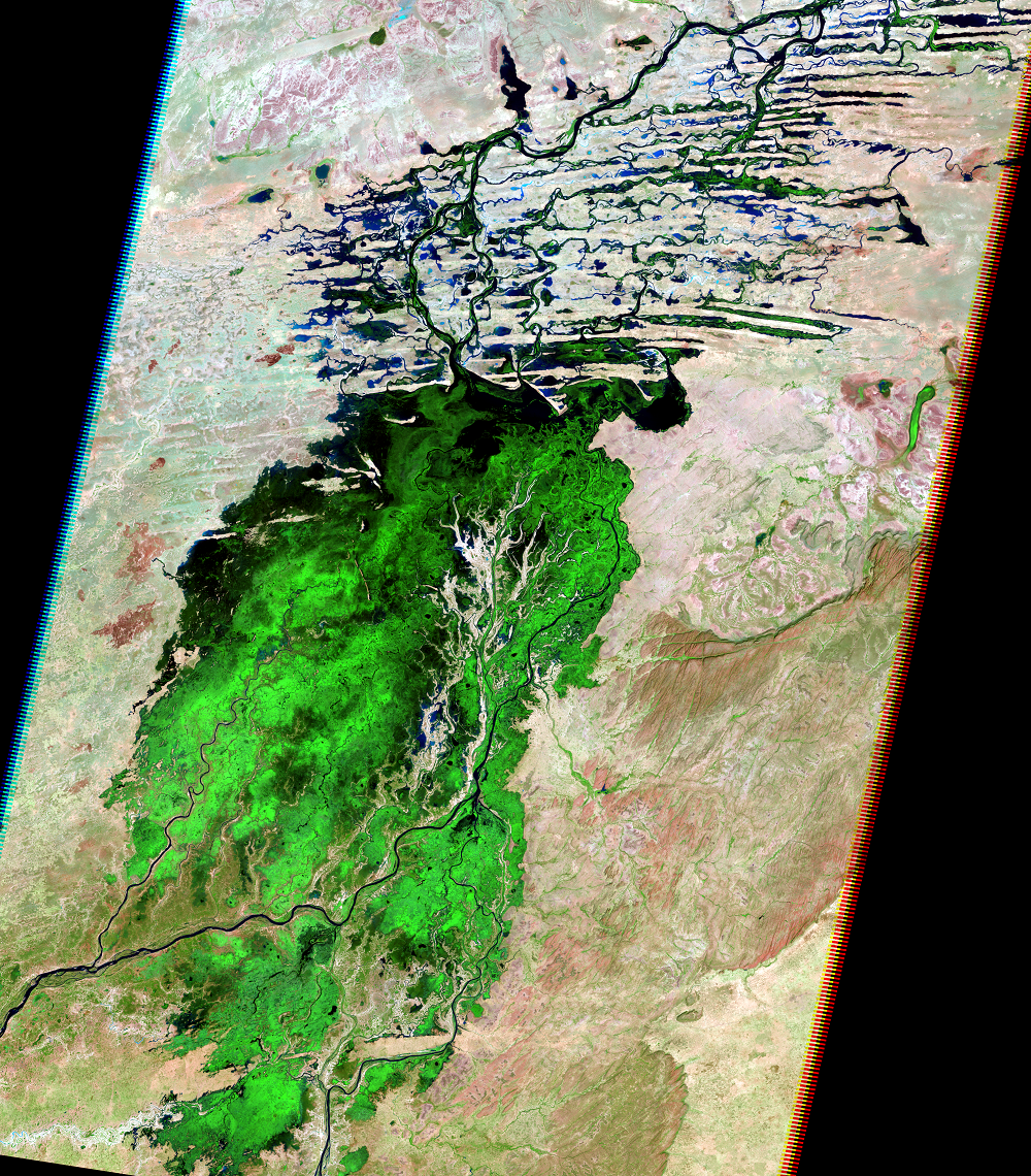 Dec. 4, 2010, Landsat 5 (path/row 197/49,50) — Annual change on the Niger River Inland Delta, Mali
