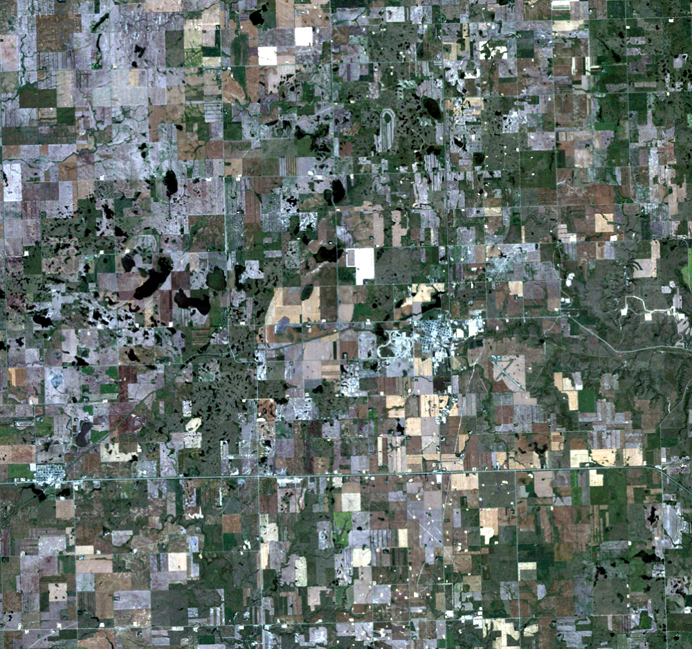 Aug. 27, 2011, Landsat 5 (path/row 34/26) — Tioga, North Dakota, USA