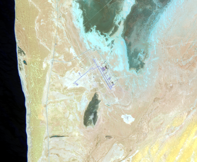 Aug. 6, 2016, Landsat 8 (path/row 205/47) — Nouakchott-Oumtounsy Airport, Mauritania