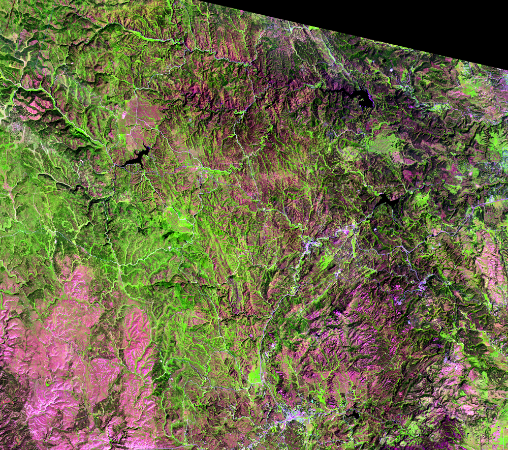 Aug. 7, 2018, Landsat 8 (path/row 33/30) — Black Hills, SD, USA