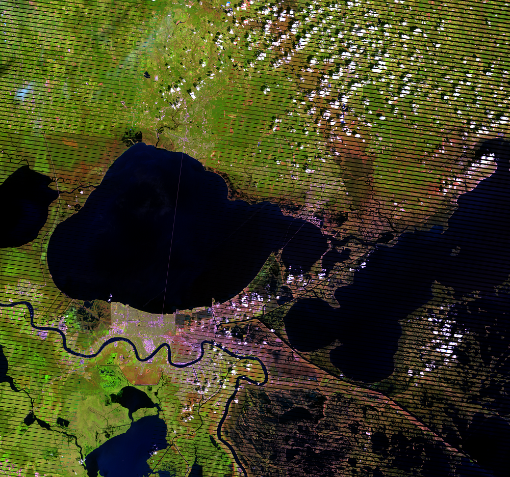 Sep. 15, 2005, Landsat 7 (path/row 22/39) — New Orleans, Louisiana, USA
