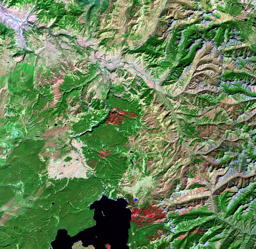 Oct. 4, 2003, Landsat 5 (path/row 38/29) — Yellowstone National Park, USA
