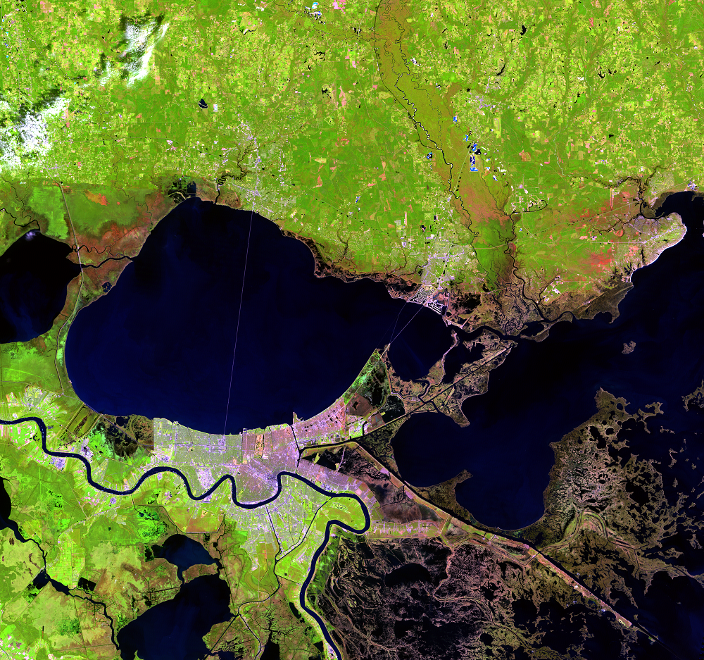 Oct. 9, 2005, Landsat 5 (path/row 22/39) — New Orleans, Louisiana, USA