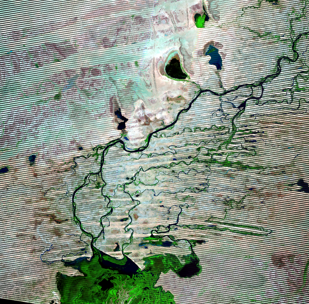 Nov. 29, 2011, Landsat 7 (path/row 197/49) — Northern Niger River Inland Delta, Mali