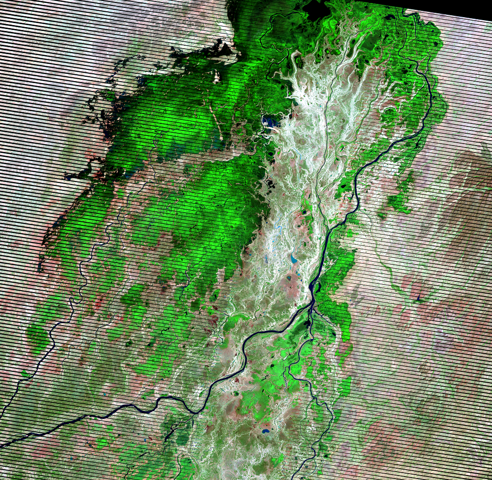 Nov. 29, 2011, Landsat 7 (path/row 197/50) — Southern Niger River Inland Delta, Mali