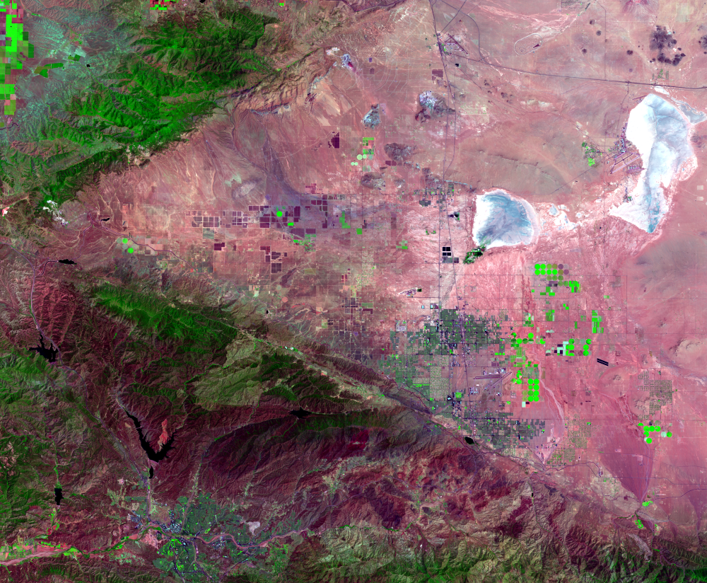 June 28, 2018, Landsat 8 (path/row 41/36) — Antelope Valley, California, USA