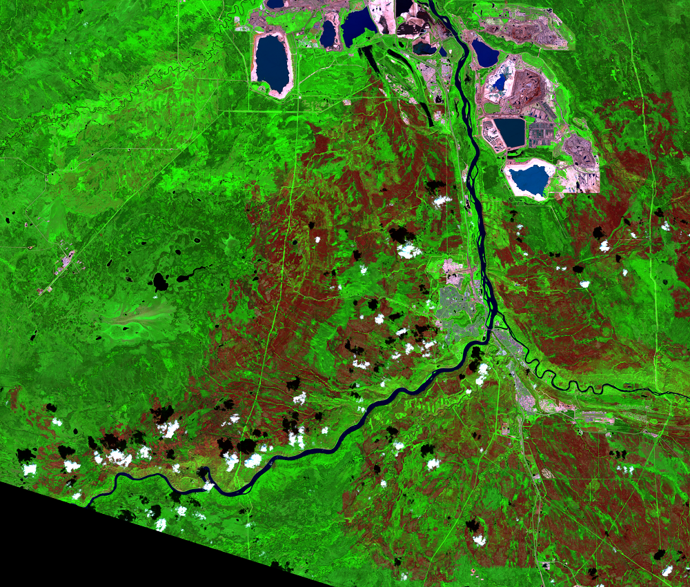 July 15, 2016, Landsat 8 (path/row 42/20) — Fort McMurray Fire of 2016