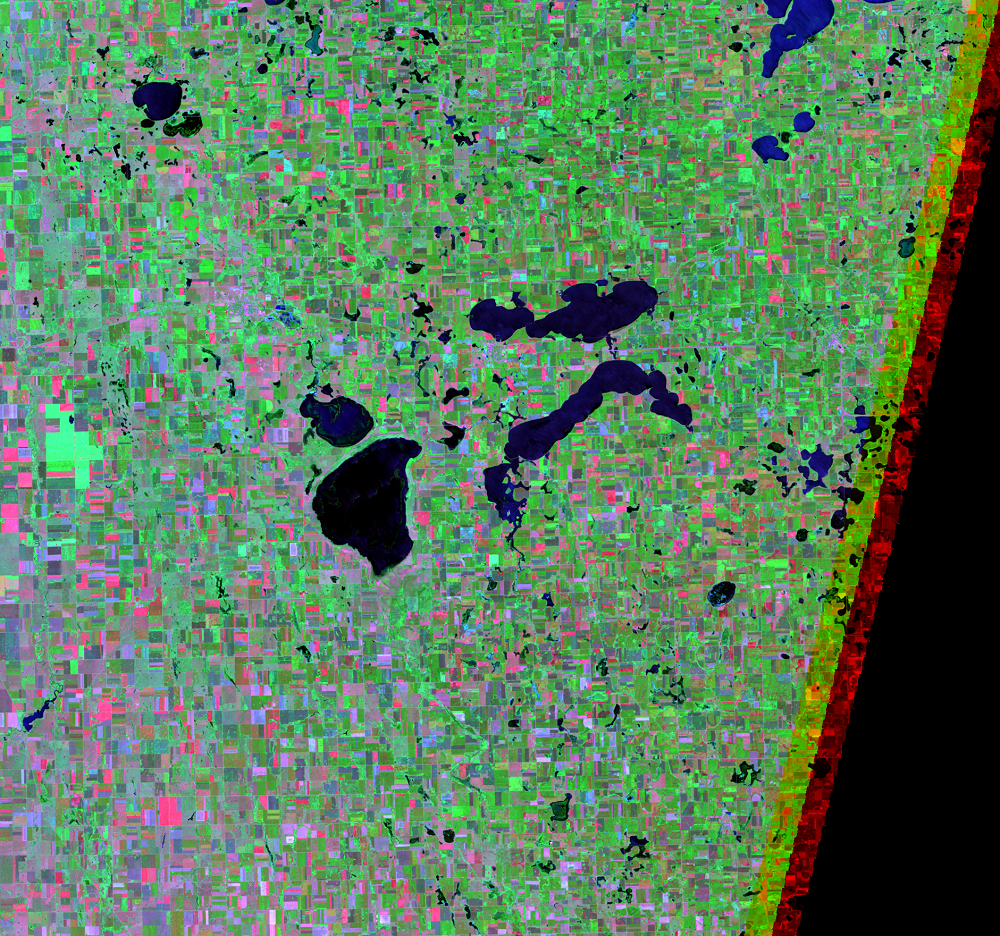 July 22, 1985, Landsat 5 (path/row 30/29) — Lake Thompson, South Dakota, USA