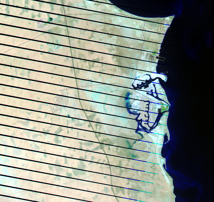 July 26, 2006, Landsat 7 (path/row 165/40) — Sabah Al Ahmad Sea City, Kuwait