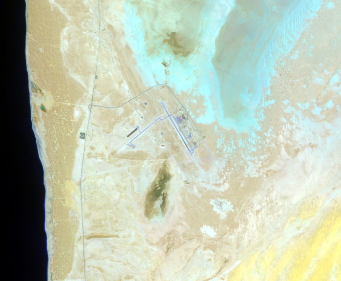 July 30, 2019, Landsat 8 (path/row 205/47) — Nouakchott-Oumtounsy Airport, Mauritania