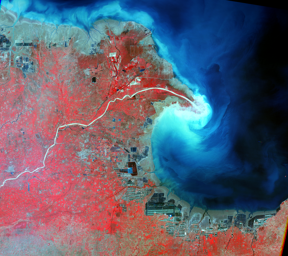 Sept. 23, 1991, Landsat 5 (path/row 121/34) — Huang He Delta, China