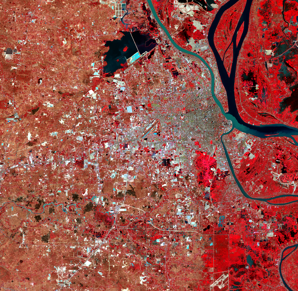 Jan. 13, 2020, Landsat 8 (path/row 126/52) — Phnom Penh, Cambodia