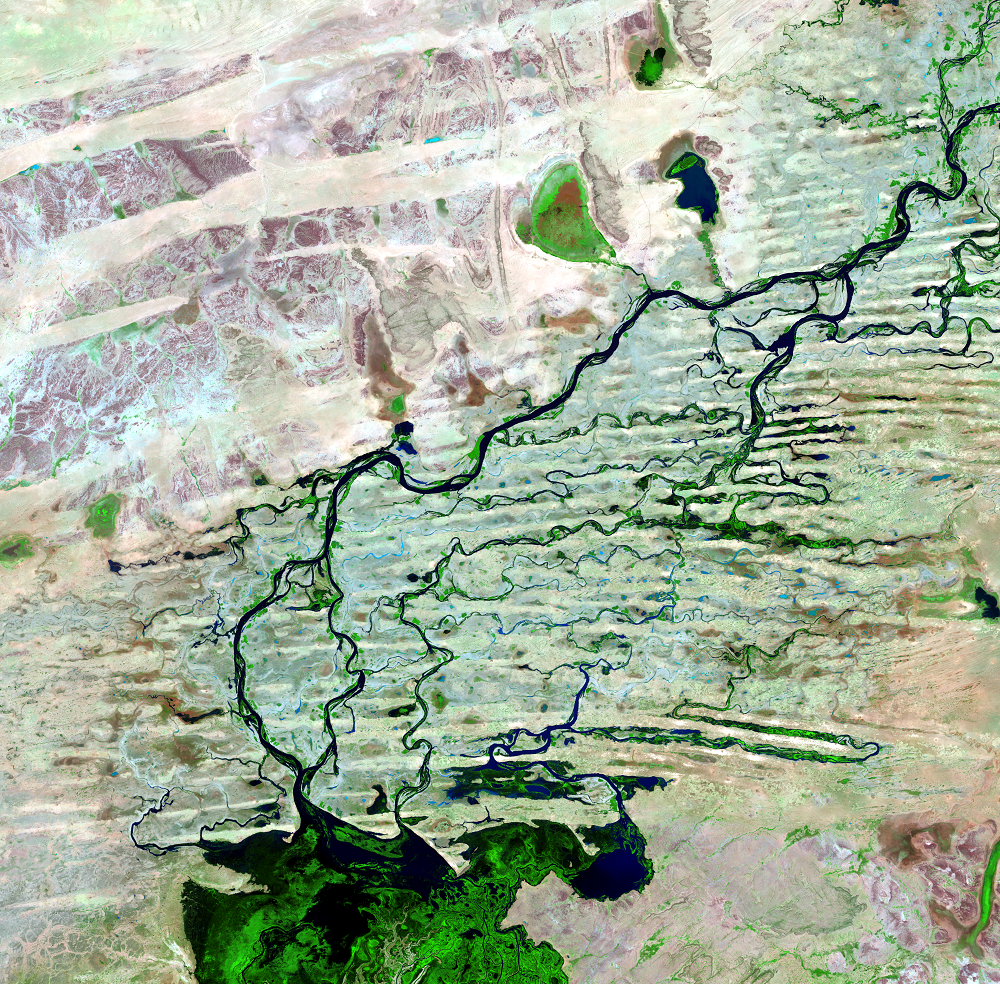 Oct. 28, 2014, Landsat 8 (path/row 197/49) — Northern Niger River Inland Delta, Mali