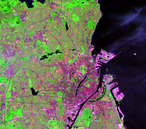 June 17, 2014, Landsat 8 (path/row 194/21) — Nordhavn, Copenhagen, Denmark