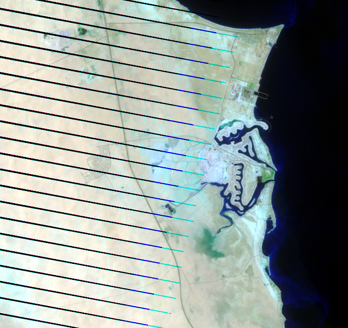 June 29, 2008, Landsat 7 (path/row 165/40) — Sabah Al Ahmad Sea City, Kuwait