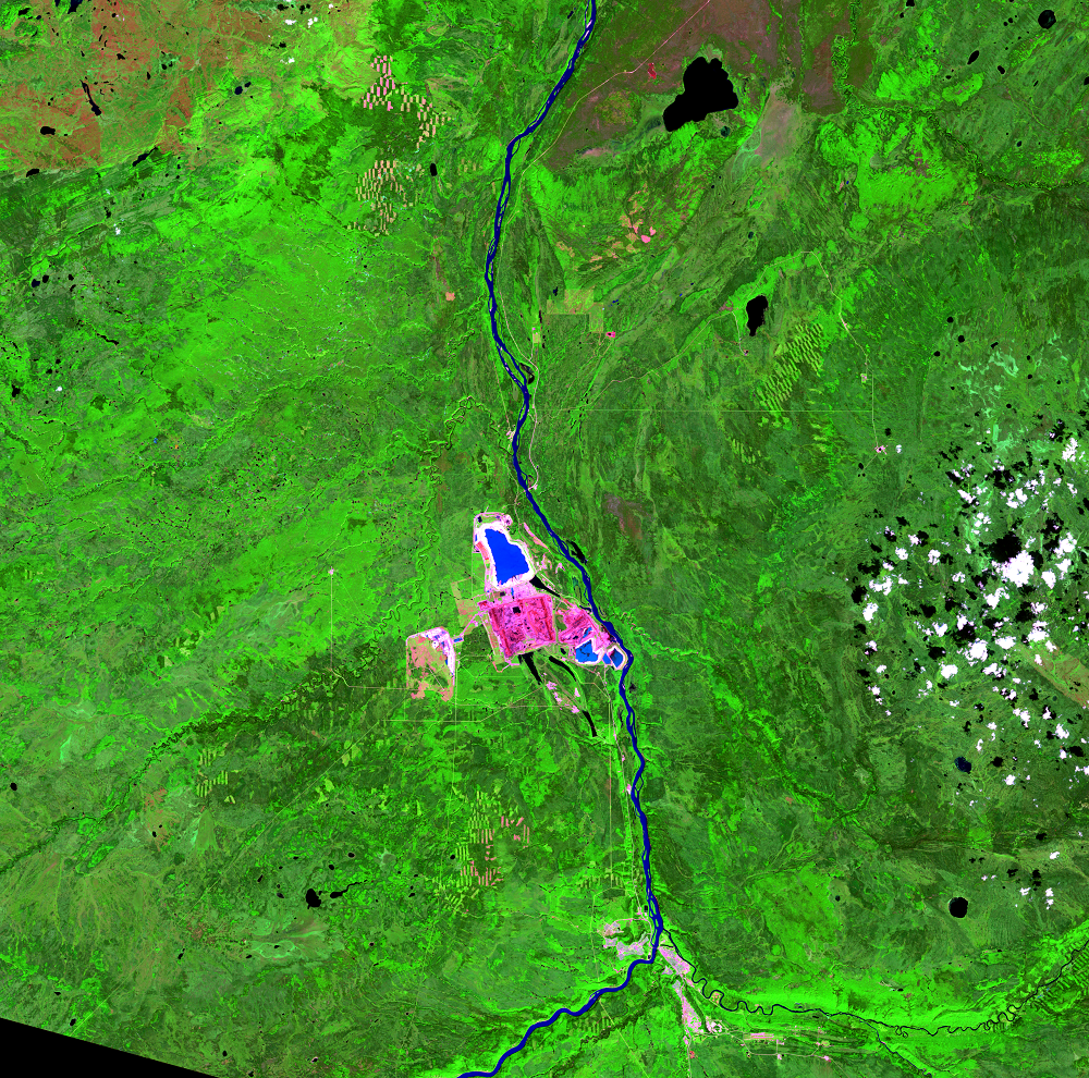 Aug. 17, 1993, Landsat 5 (path/row 42/20) — Athabasca Oil Sands, Alberta, Canada