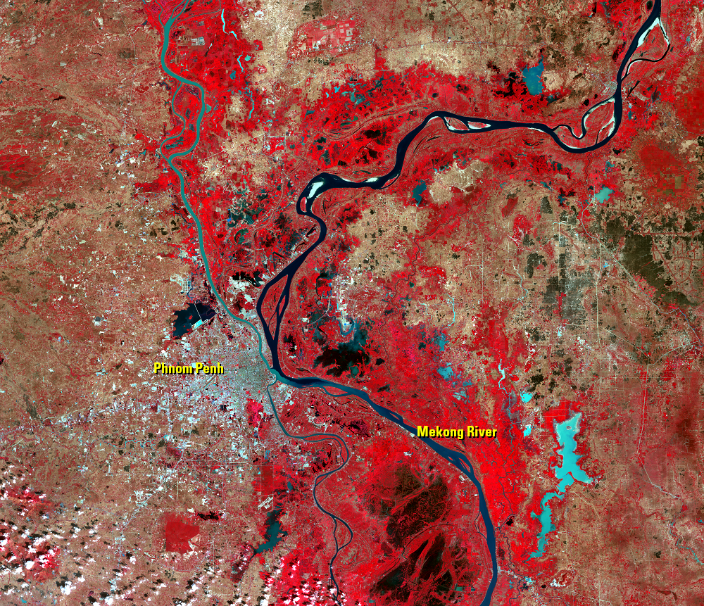 Jan. 13, 2020, Landsat 8 (path/row 126/52) — Phnom Penh, Cambodia