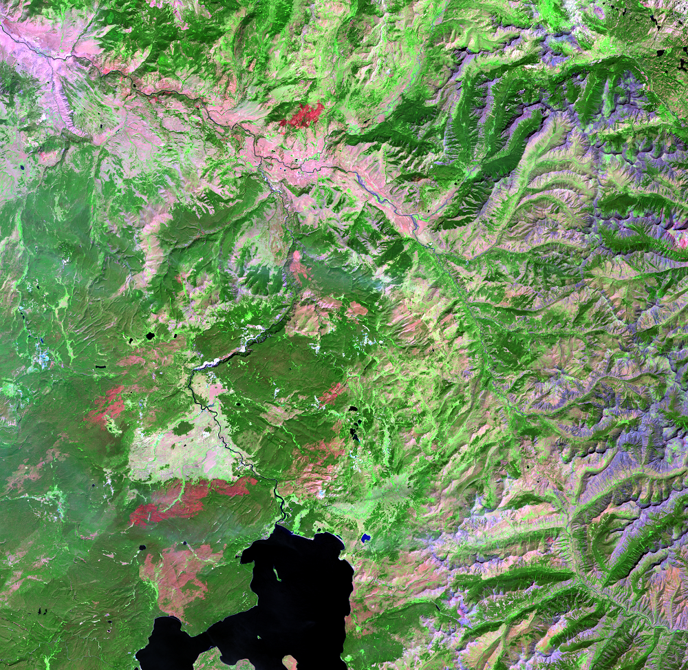 Aug. 20, 2016, Landsat 8 (path/row 38/29) — Yellowstone National Park, USA