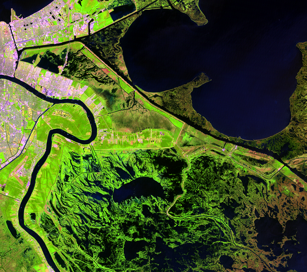 Sep. 2, 2009, Landsat 5 (path/row 22/39) — St. Bernard Parish, New Orleans, Louisiana, USA