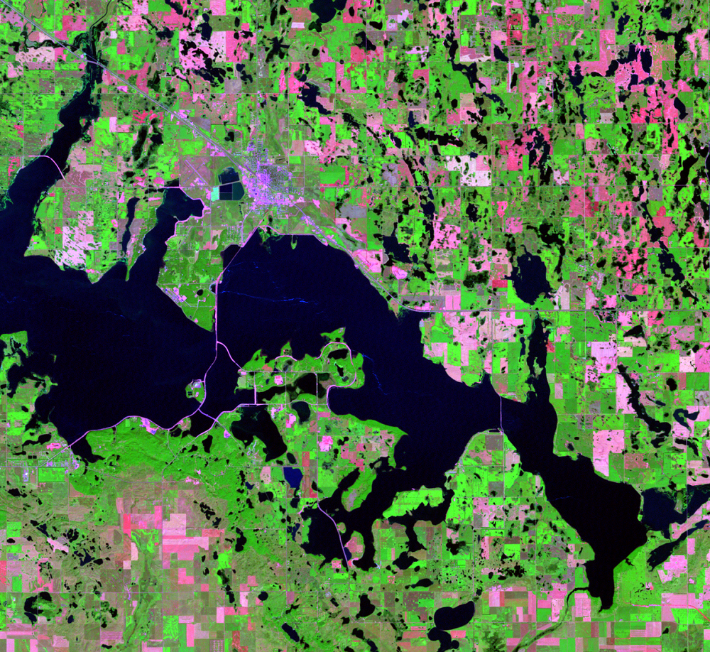 Sep. 7, 2011, Landsat 5 (path/row 31/27) — Devils Lake, North Dakota, USA